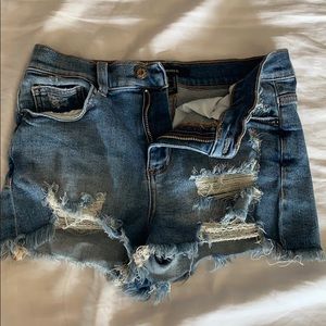 Ripped Jean Shorts